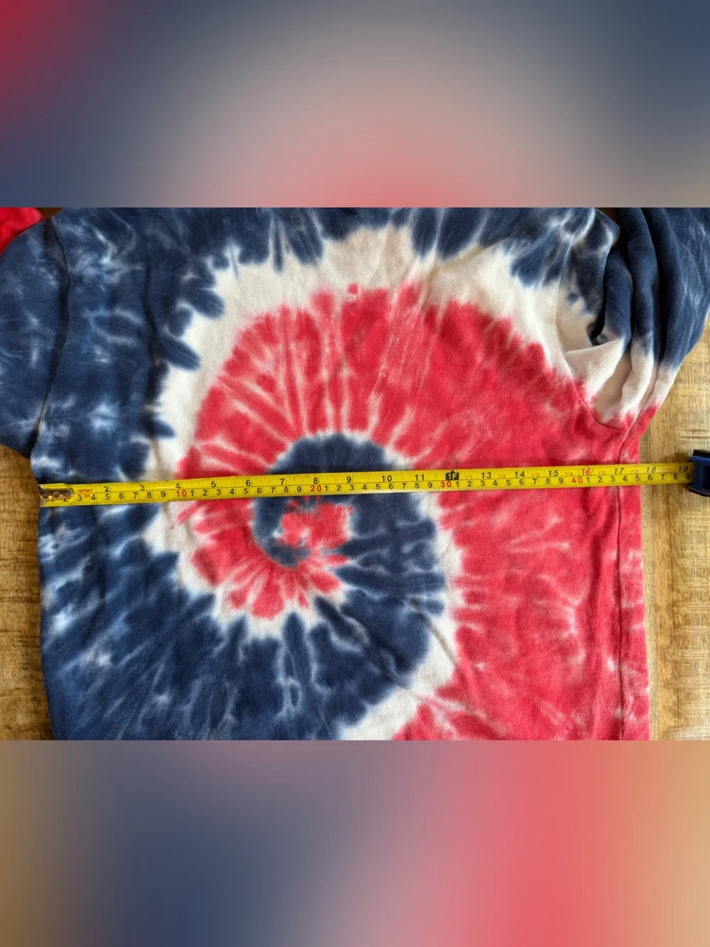 Kids USA Red White Blue Tie Dye Hoodie Youth XL 14-16 Patriotic Pullover